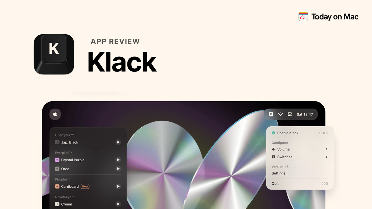 Klack: The Mac App That Makes Typing Fun Again